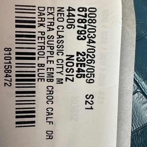 Balenciaga Elegant Crocodile-Embossed Blue Handbag NWT - Picture 14 of 16